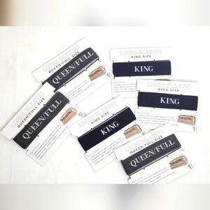Vivitar Linen Elastic Bed Sheet Straps 6 Pack - 3 King Black/ 3 Queen grey
